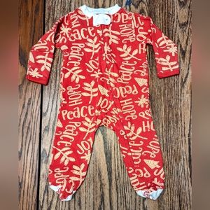 NWOT- Burt's Bees Baby holiday footie pajamas